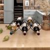 Mecor Countertop Wine Rack, 5 Bottle Tabletop Wine Holder Storage Stand with Stylish Design, Perfect for Home Decor, Bar, Wine Cellar, Basement