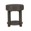 Jonah 20" Light Brown MDF End Table with USB Ports