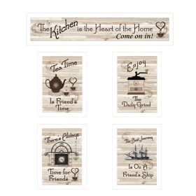 "Kitchen Friendship Collection II" 5-Piece Vignette by Millwork Engineering, White Frame
