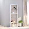 5-Tier Book Cabinet High Gloss White 23.6"x11.8"x74.4" Engineered Wood