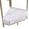 Corner Shelf with Two Drawers 72.64'' Tall;  4-tier Industrial Bookcase;  Gold