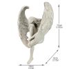 1pcs Sorrow Angel Statue Crafts; Pure White Love Angle With Wings Sculpture Ornaments; For Home Decor Bedroom Office Garden Tabletop