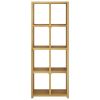 Book Cabinet 27.6"x11.8"x70.9" Solid Wood Teak