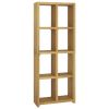 Book Cabinet 27.6"x11.8"x70.9" Solid Wood Teak
