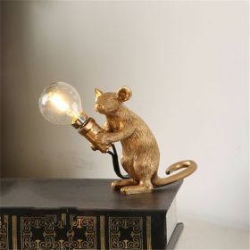 Nordic Creative Resin Mini Animal Mouse Light (Option: Golden-Sitting posture-UK)