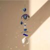1pc Crystal Sun Catchers, Blue Butterfly Evil Eye Suncatcher Indoor Window With Prism Ball