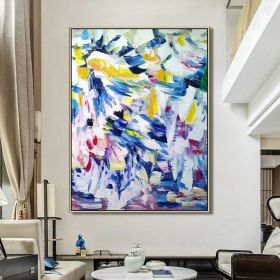 Hand Oil Pianting Abstract painting Original painting Hand painted canvas art Wall Art painting Custom oil painting Abstract art Home Hallway Hall Dec (Style: 1, size: 150X220cm)