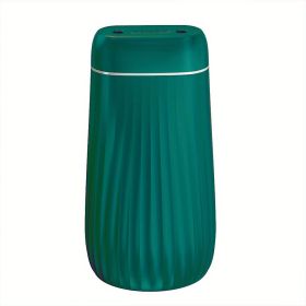 1pc Air Humidifier Aromatherapy Diffuser With Double Nozzle; USB Ultrasonic Essential Oil Nebulization Mist Maker With LED Night Light For Car; Home (Color: green)