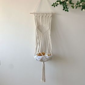 Cat Hammock Vintage Macrame Hanging Cat Beds Tassel Baskets (Specification: B(within 30lbs))