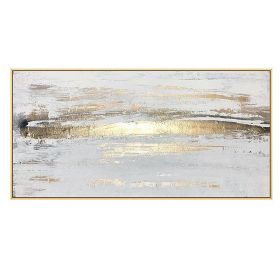 Abstract Gold Foil White Picture Canvas Painting Landscape Wall Pictures Big Posters Prints Fashion Tableaux Living Room Nordic Wall Art Decor (size: 150X220cm)