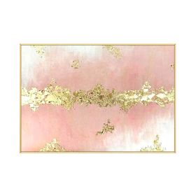 Abstract Elegant Minimalist Golden Pink Sea Poster Nordic Canvas Painting Wall Art Picture for Living Room Home Decor No Frame (size: 100X150cm)