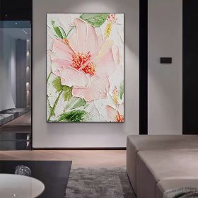 Hand Painted Oil Paintings Flower Painting on Canvas Original Abstract Painting Spring Floral Painting on Canvas Large Textured Colorful Wall Art Mode (Style: 1, size: 50X70cm)