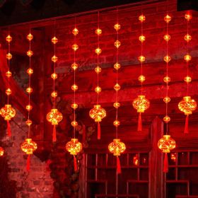Chinese New Year Led String Lamp Traditional Chinese Knot Red Lantern LED String Light Plug 2023 New Year Decorative Garland (Wattage: EU, Emitting Color: 3M Type E)