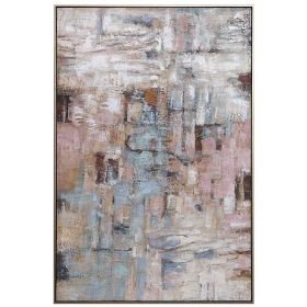 Hand painted Simple Easy abstract oil painting Modern Neutral Color Nordic Wall Art Texture Minimal Oil Painting on Canvas (size: 50X70cm)