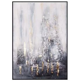 Large Original Hand Painted Abstract Textured Modern Golden Oil Painting On Canvas Wall Art For Living Room Home Decor No Frame (size: 150X220cm)