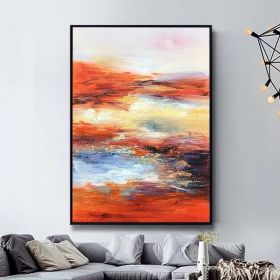 100% Hand Painted Abstract scenery Oil Painting On Canvas Wall Art Frameless Picture Decoration For Live Room Home Decor Gift (size: 90X120cm)