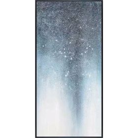 Large Original Hand Painted Abstract Textured Modern Blue Oil Painting On Canvas Wall Art For Living Room Home Decor No Frame (size: 150X220cm)