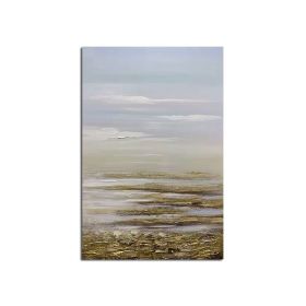 Gold Texture 100% Hand Painted Modern Abstract Oil Painting On Canvas Wall Art For Living Room Home Decoration No Frame (size: 100X150cm)