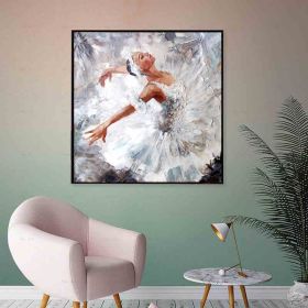 Modern canvas wall art famous sunflower flower decoration hand painted abstract oil painting canvas living room wall decoration painting (size: 90x90cm)