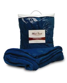 Liberty Bags 8721 Mink Touch Luxury Blanket (Color: Navy, size: OS)