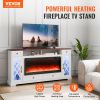 VEVOR Fireplace TV Stand for TVs 70", Media Storage Corner with 42" Fireplace, Storage Drawers & Cabinets