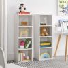 8-Tier Media Tower Rack, CD DVD Slim Storage Cabinet with Adjustable Shelves, Tall Narrow Bookcase Display Bookshelf for Home Office