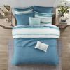 8 Piece Printed Seersucker Comforter and Quilt Set Collection