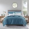 8 Piece Printed Seersucker Comforter and Quilt Set Collection