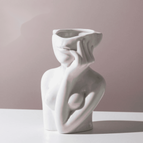 Human Body Shape Ceramic Vase (Option: B)