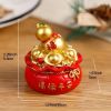 1pc; Pot Of Golden Car Ornament (2.28"×1.97"×1.97"); Home Decoration; Holiday Birthday Gifts