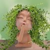 1pc Funny Figure Flower Pot; Resin Flying Kiss Girl Planters Vase Tabletop Decoration; For Indoor Outdoor Garden Home Decor