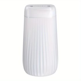 1pc Air Humidifier Aromatherapy Diffuser With Double Nozzle; USB Ultrasonic Essential Oil Nebulization Mist Maker With LED Night Light For Car; Home (Color: White)