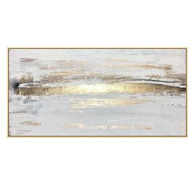 Abstract Gold Foil White Picture Canvas Painting Landscape Wall Pictures Big Posters Prints Fashion Tableaux Living Room Nordic Wall Art Decor (size: 150X220cm)