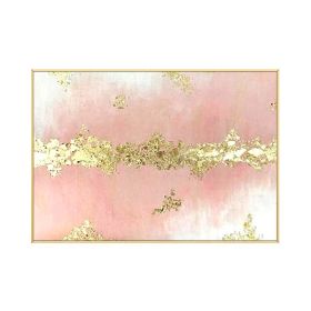 Abstract Elegant Minimalist Golden Pink Sea Poster Nordic Canvas Painting Wall Art Picture for Living Room Home Decor No Frame (size: 90X120cm)