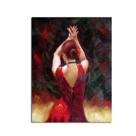 Hand Painted Abstract Oil Painting Wall Art Modern Contemporary Dancing Girl Picture Canvas Home Decor For Living Room No Frame (size: 100X150cm)