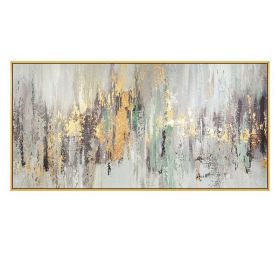Large wall painting on oil painting vertical handmade abstract art decorative frames for living room decoration golden painting (size: 150X220cm)