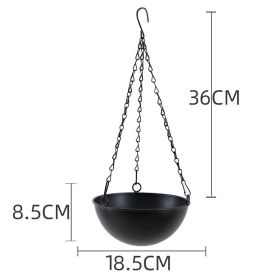 Nordic Metal Hanging Chain Flower Pot Iron Hanging Flower Basket Vase Plant Hanging Planter For Home Garden Balcony Decoration (Ships From: China)