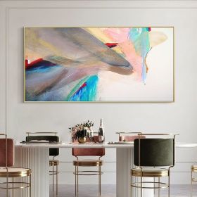 Large Brightly Colored Painting Adorns The Living Room Modern Decorative Pictures Home Good Canvas Wall Art Painting No Framed (size: 100X150cm)