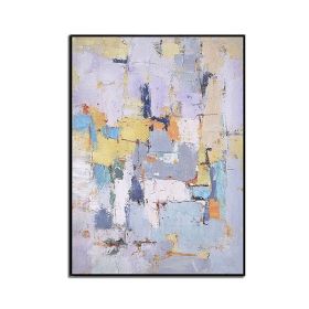 Colorful Geometric Abstract Painting Modern Canvas Poster Minimalist Wall Art Pictures For Living Room Aisle Studio Decor (size: 90X120cm)
