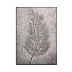 100% Hand Painted Abstract Texture Feather Picture Oil Painting Canvas Wall Art Unframed Artwork Home Good Wall Decor Panel (size: 90X120cm)