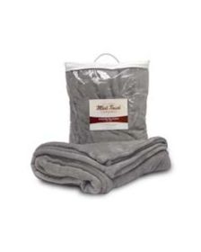 Liberty Bags 8721 Mink Touch Luxury Blanket (Color: Grey, size: OS)