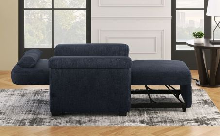 3 in 1 Convertible Sleeper Chair Sofa Bed Pull Out Couch Adjustable Chair with Pillow, Adjust Backrest into a Sofa, Lounger Chair (Color: as Pic)