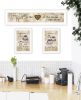 "Love of Nature Kitchen" 3-Piece Vignette By Trendy Decor 4U, White Frame